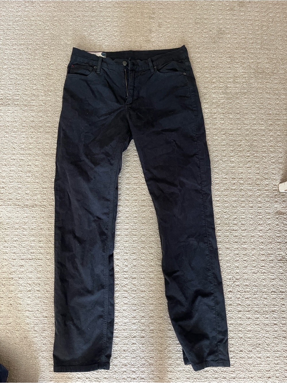 Marine Layer Men's Slim Straight Black Jeans
